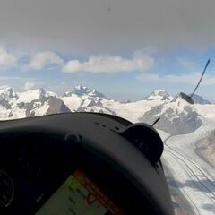 Verortung via Georeferenzierung der Kamera: Aufgenommen in der Nähe von Raron, Schweiz in 4100 Meter